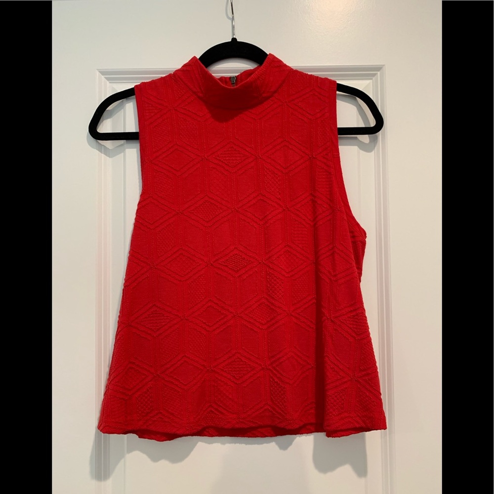 Red turtle neck tank